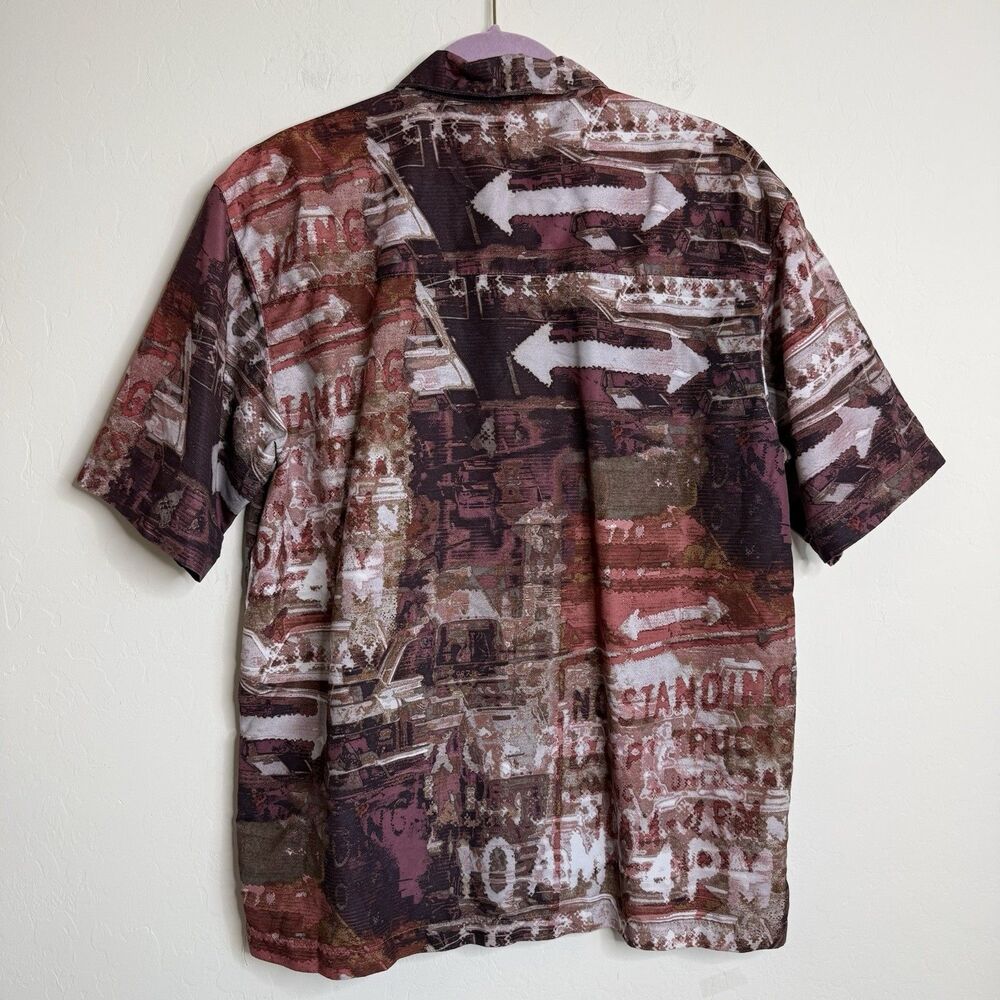 No Boundaries M/L Vintage Graffiti Button Up Short Sleeve Shirt 90’s Y2K Grunge - Picture 8 of 13